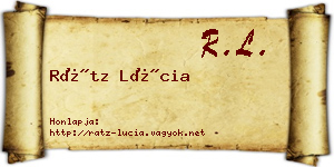 Rátz Lúcia névjegykártya